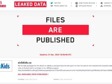 LockBit ransomware group issues an apology to Canada’s biggest pediatric hospital and provides a free decryptor