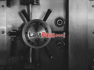 LastPass logo over a password vault