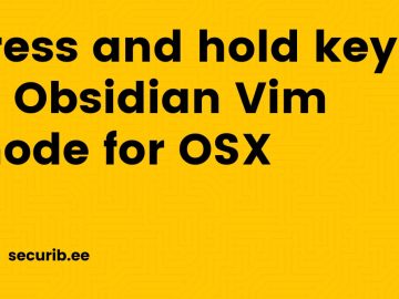 Press and hold keys in Obsidian Vim mode for OSX