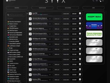 New Darkweb marketplace STYX, for any kind of financial fraud can replace Genesis market