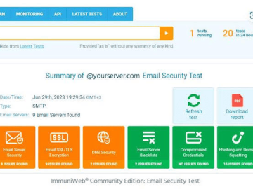 ImmuniWeb unveils email security test to help users verify privacy and compliance of email servers