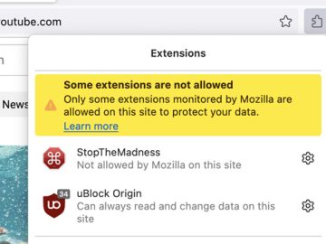 Firefox Quarantined Domains