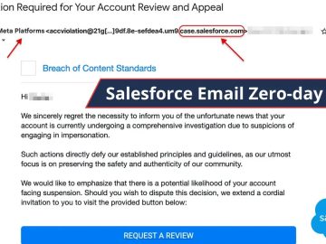 Hackers Exploit Salesforce Email Zero-day Flaw in Facebook Targeted Phishing Attack