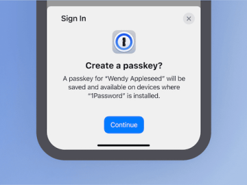 1Password introduces mobile support for passkeys