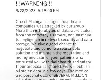 Largest healthcare data breach