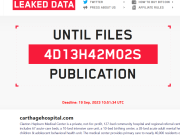Lockbit ransomware gang hit the Carthage Area Hospital and the Clayton-Hepburn Medical Center in New York