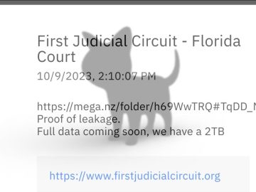 Florida Circuit Court cyberattack