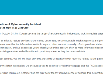 update on mr. cooper cyberattack