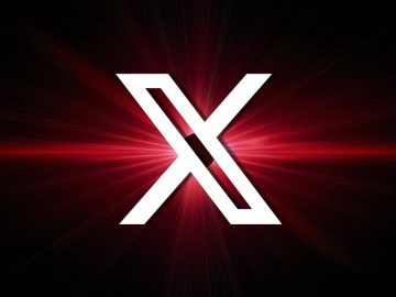 X logo on a flare background