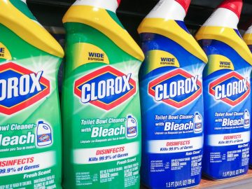 Clorox products on a shelf