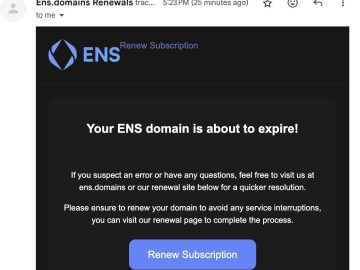 ENS Email Phishing Scam