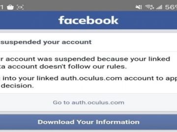 Linked Oculus Accounts Trigger Facebook and Instagram Suspension