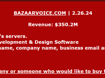 Cyberattack on Bazaarvoice