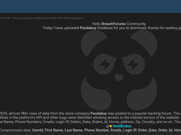 Alleged PandaBuy Data Breach