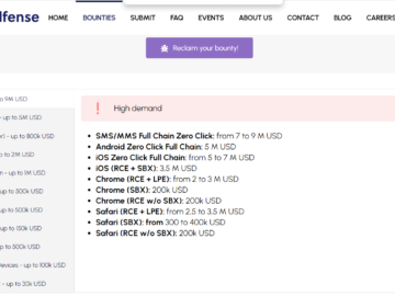 Crowdfense is offering a larger $30M exploit acquisition program
