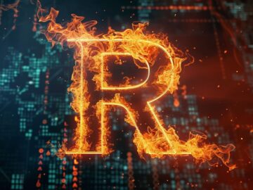 R language flaw allows code execution via RDS/RDX files Letter R on fire