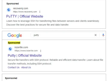 IT pros targeted with malicious Google ads for PuTTY, FileZilla