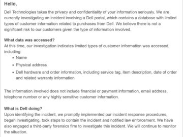 Dell data breach