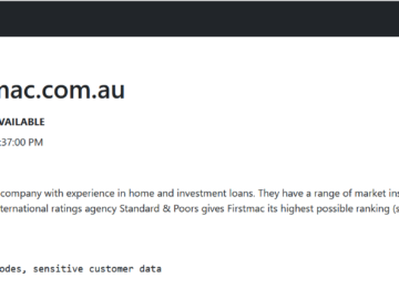 Firstmac Limited disclosed a data breach after cyber attack
