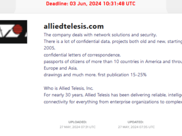 Alleged Allied Telesis Data Breach