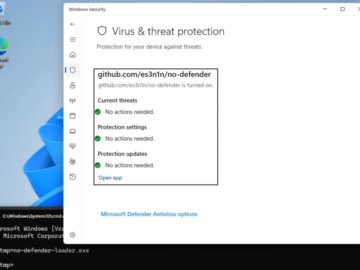 'No Defender' Windows Defender bypass GitHub