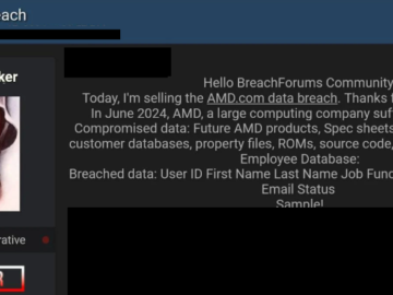 AMD investigates a data breach