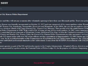 BlackSuit Ransomware Group Leaks Kansas City, Kansas Police Department Data