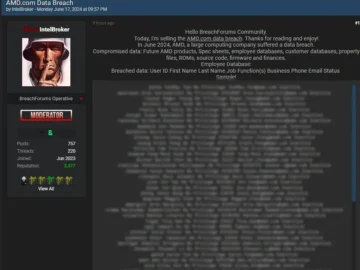 Intelbroker Advertises Massive AMD Data Breach On Dark Web AMD Data Breach