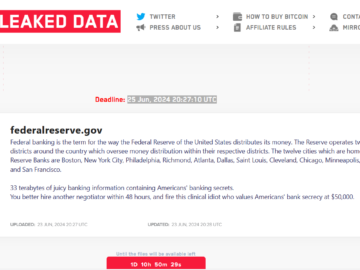 LockBit group wrongly claimed the hack of the Federal Reserve LockBit group wrongly claimed the hack of the Federal Reserve