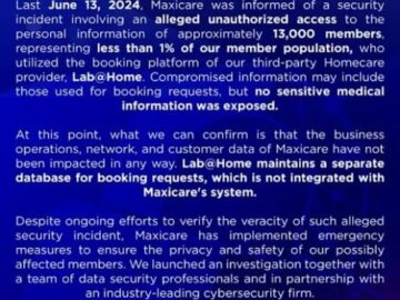 Maxicare Data Breach