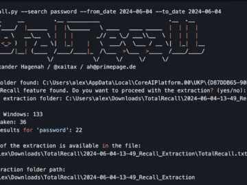 'TotalRecall' Tool Is Able To Extract Data Stored By Windows Recall