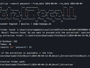 TotalRecall shows how easily data collected by Windows Recall can be stolen