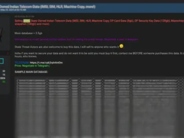 India confirms BSNL Data Breach