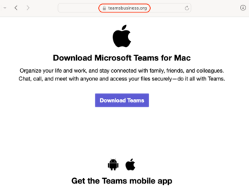 Deceptive Malware Ad Campaign Targets MacOS Users Microsoft Teams for macOS Ad malware