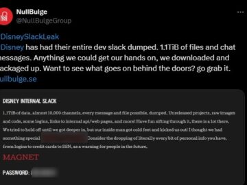 Disney Data Breached? Internal Slack Data Allegedly Leaked Disney Data Breach