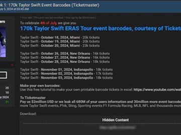 Taylor Swift ERAS Tour Barcode Breach