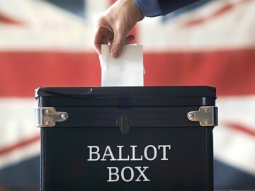 Ballot box vote UK