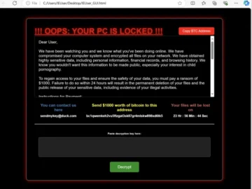 GoZone ransomware accuses and threatens victims