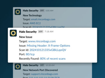 Halo Security Launches Slack Integration for Real-Time Alerts on New Assets and Vulnerabilities