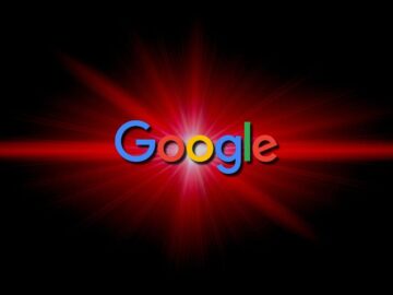 Google with a red flare