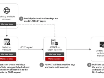 Attackers compromise IIS servers by leveraging exposed ASP.NET machine keys