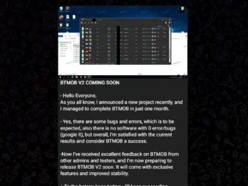 Advanced Android Malware Spreading Via Phishing Figure 2 – BTMOB RAT announcement on the SpySolr Telegram Channel