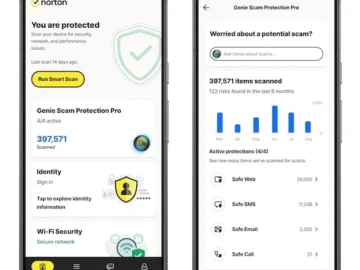 Norton’s AI-powered features defend against scams and social engineering threats