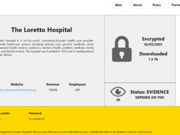 RansomHouse gang claims the hack of the Loretto Hospital in Chicago