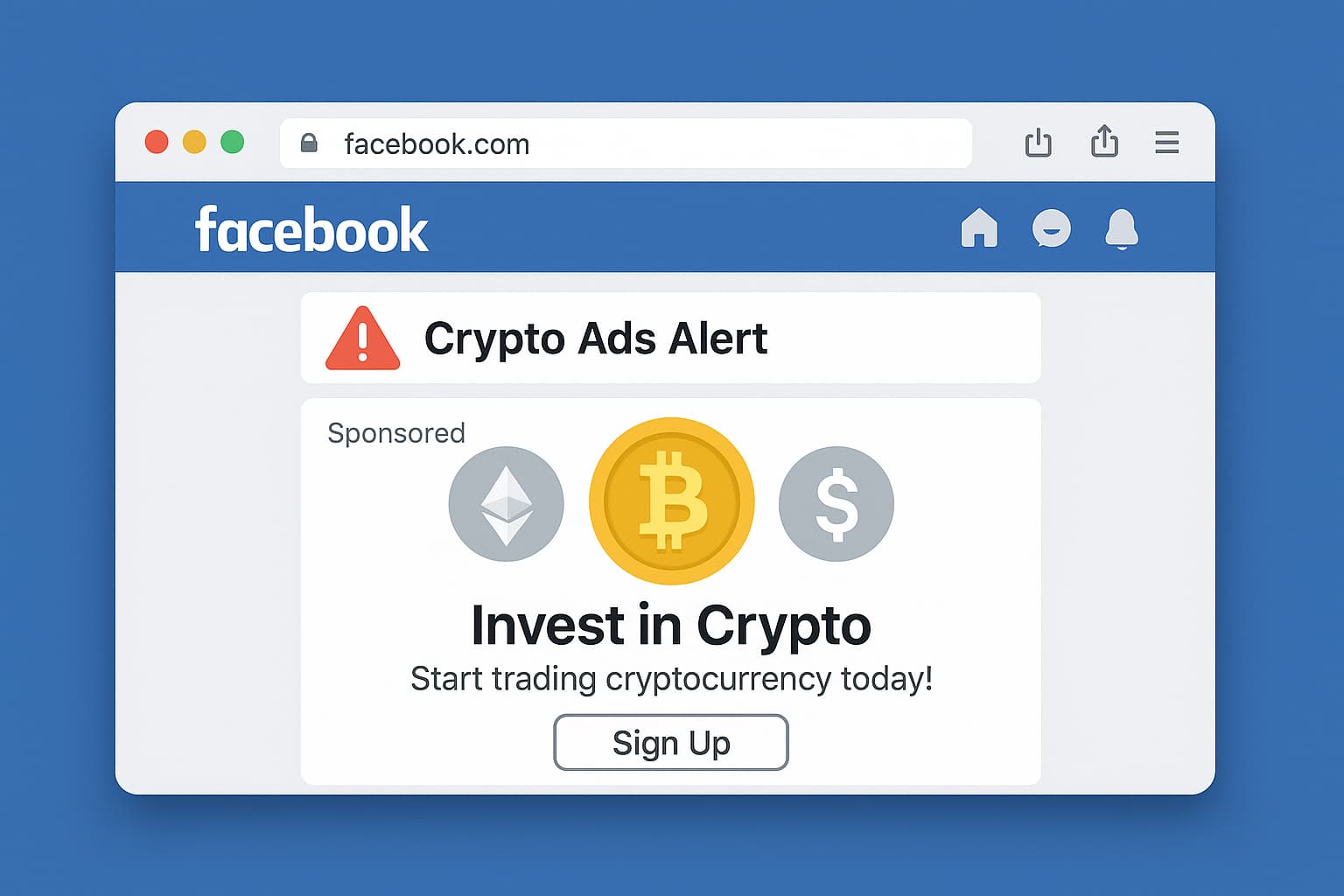 Fake Crypto Exchange Ads on Facebook Spread Malware