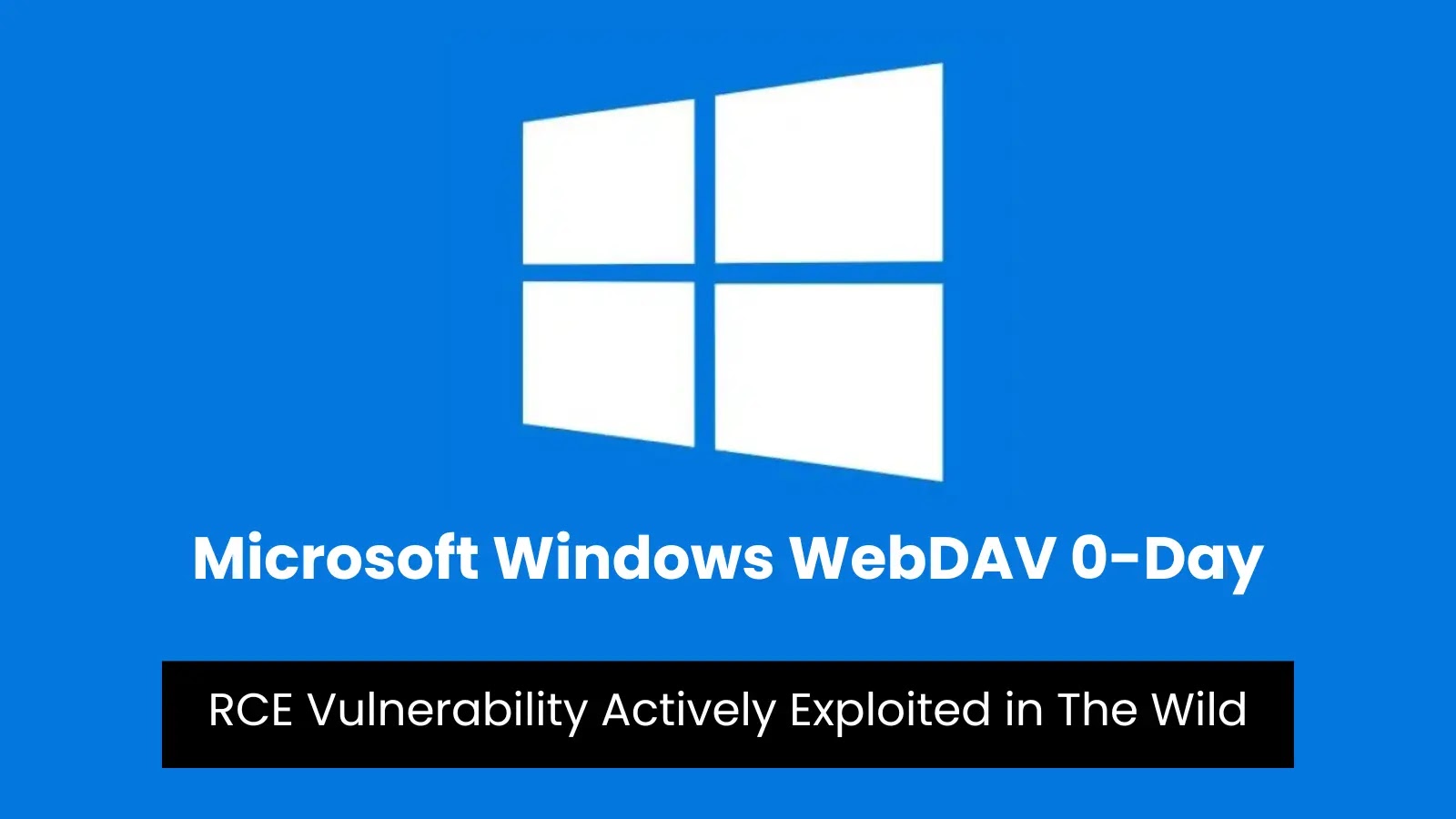 Microsoft Windows WebDAV 0-Day RCE Vulnerability Actively Exploited in The Wild