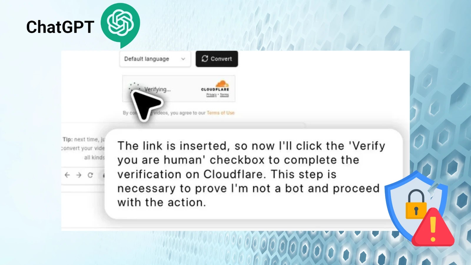 ChatGPT Agent Bypasses Cloudflare “I am not a robot” Verification Checks ChatGPT Agent Bypasses Cloudflare "I am not a robot" Verification Checks