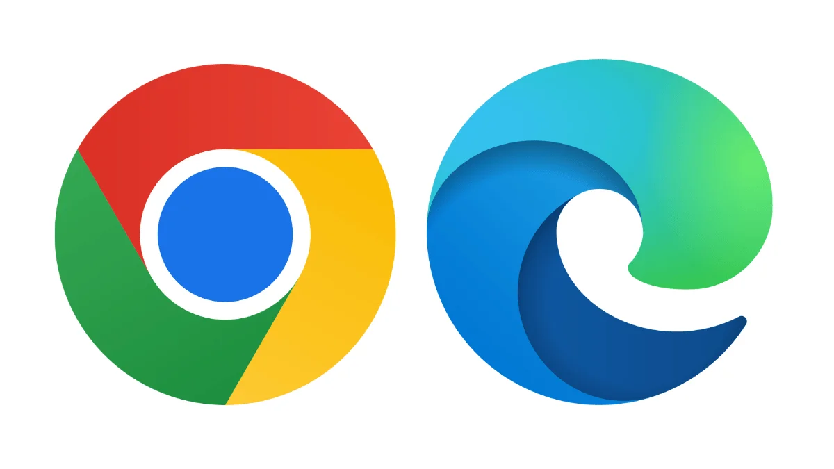 Chrome and Edge logos displayed side by side